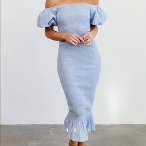 Baltic Born Blue Midi Dress Medium